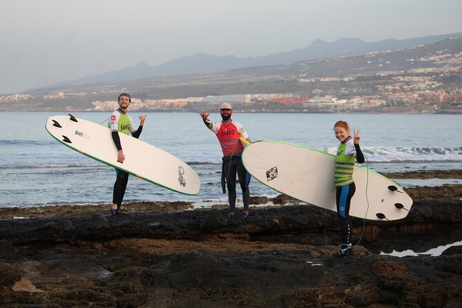 Group Surfing Lesson at Playa De Las Américas, Tenerife