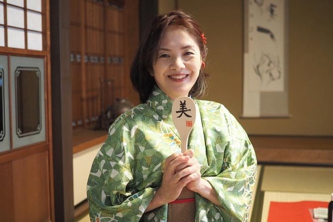 An Amazing Set of Cultural Experience: Kimono, Tea Ceremony and Calligraphy - Exploring Miyajimas Historic Temple