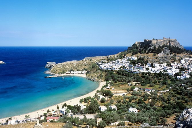 Boat Trip to LINDOS With Swimming Stops at Anthony Quinns & Tsambika Bays - Trip Overview