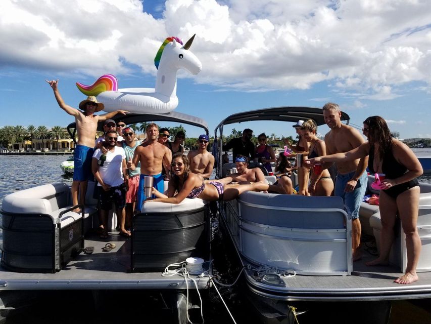 Party Pontoon Boat W/ Captain, Private up to 12ppl - Experience Description