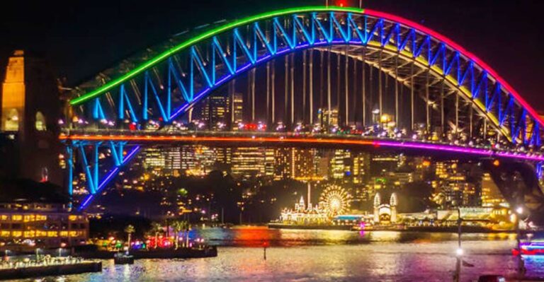 Sydney: Vivid Harbour Cruise With Canapes