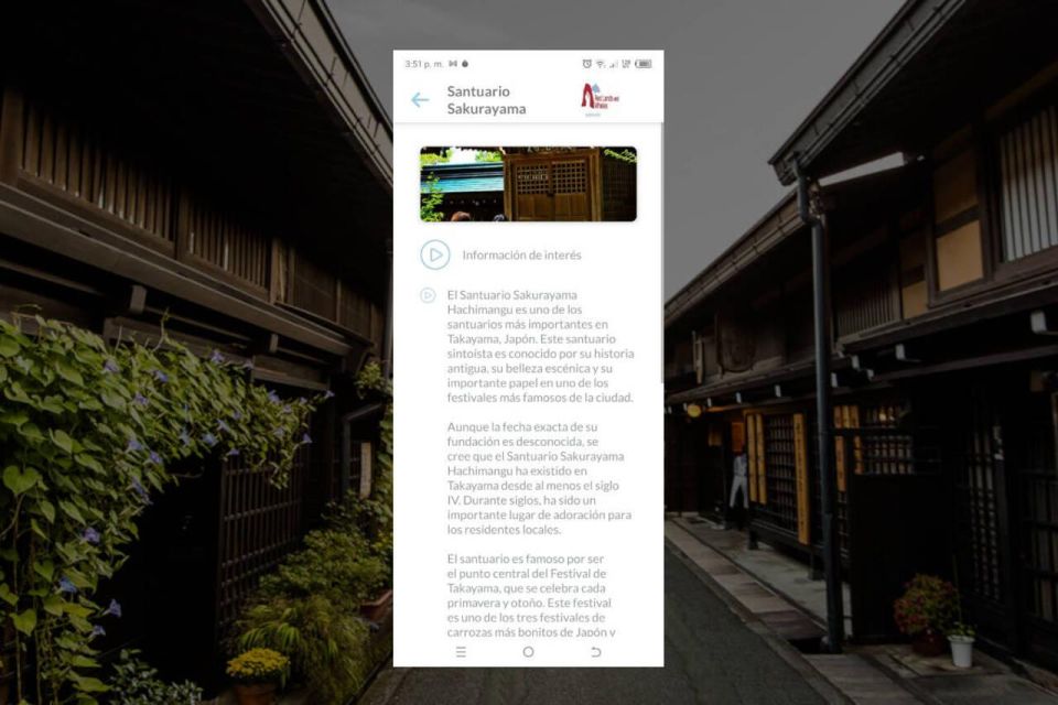 Takayama Self-Guided Tour App With Multi-Language Audioguide - Overview of the Self-Guided Tour