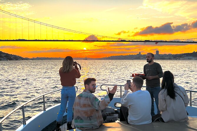 Bosphorus Sunset Luxury Yacht Cruise With Snacks and Live Guide - Meeting and Pickup