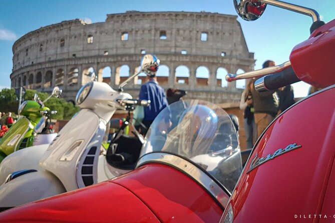 Highlights of Rome Vespa Sidecar Tour in the Afternoon With Gourmet Gelato Stop - Live Narration With Audio Guide