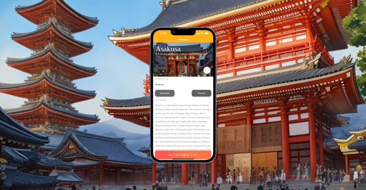 Tokyo: Smartphone Audio Guide Tour in Asakusa - Key Features of the Audio Guide