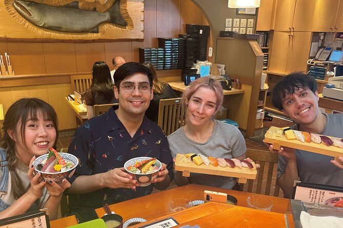 Tsukiji Market Eating Tour, Authentic Sushi & Sake Comparison - Sushi Sampling and Tasting