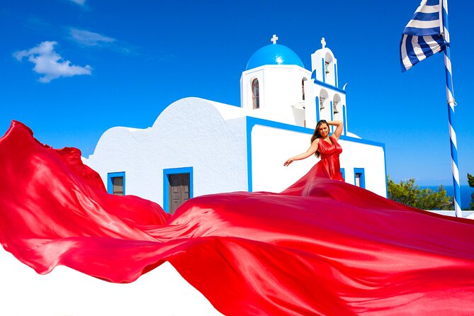 Private Flying Dress Photoshoot 2h in Santorini, Pick up Included - Photoshoot Process and Guidance