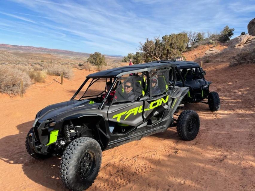 Moab: Self-Driven Guided Sunset UTV Tour to Fins N Things - Off-road Adventure