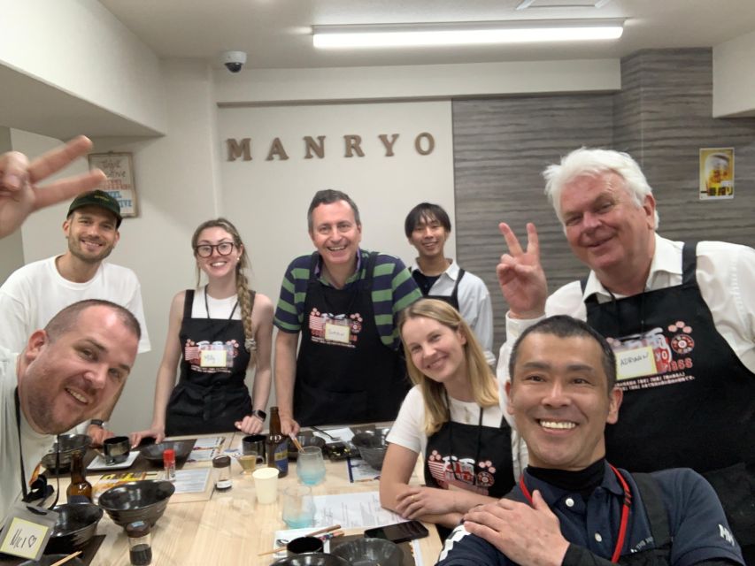 Kyoto: Japanese Udon and Sushi Cooking Class With Tastings - Beverage and Snack Tastings