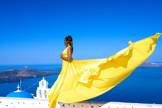 Private Flying Dress Photoshoot 2h in Santorini, Pick up Included - Reviews and Ratings