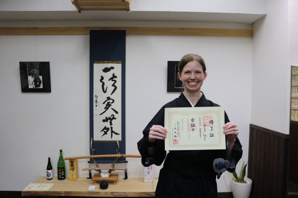 Samurai Experience: Art and Soul of the Sword - Earning the Completion Certificate