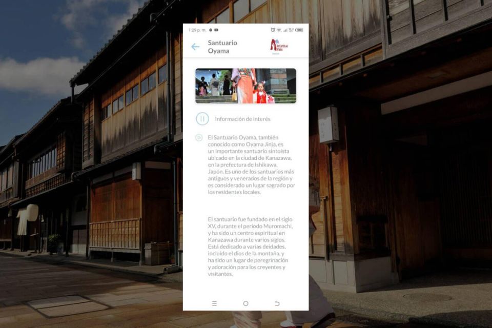 Kanazawa Self-Guided Tour App With Multi-Language Audioguide - Validity of Tour