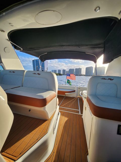 Yacht Cruise Biscayne Bay, Miami Beach and Sand Bar. 40Ft - Frequently Asked Questions