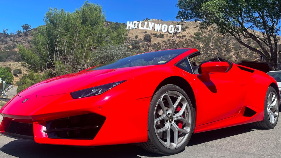 Hollywood Sign 50 Min Lamborghini Driving Tour - Key Points