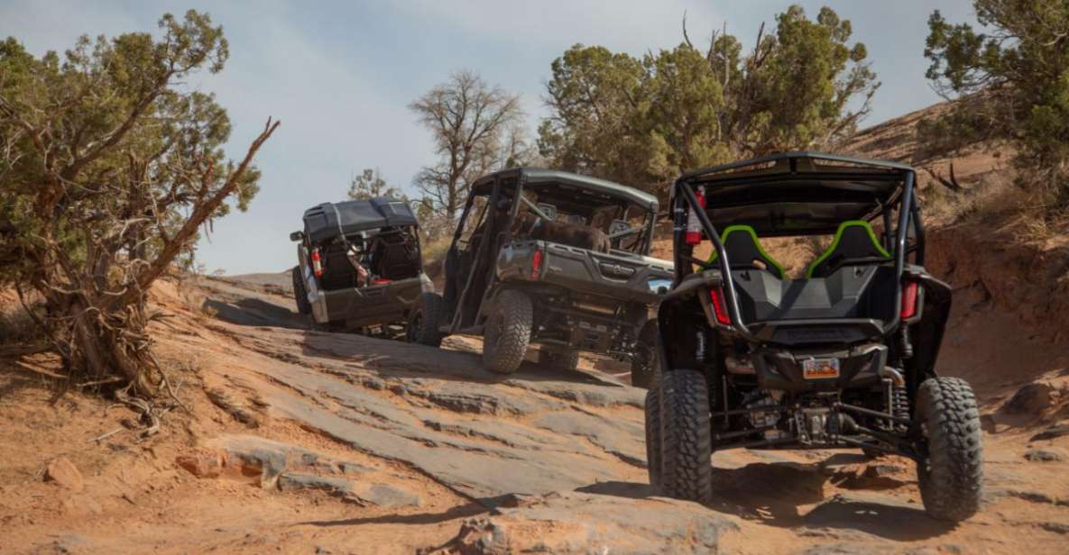 Moab: Self-Driven Guided Sunset UTV Tour to Fins N Things - Key Points