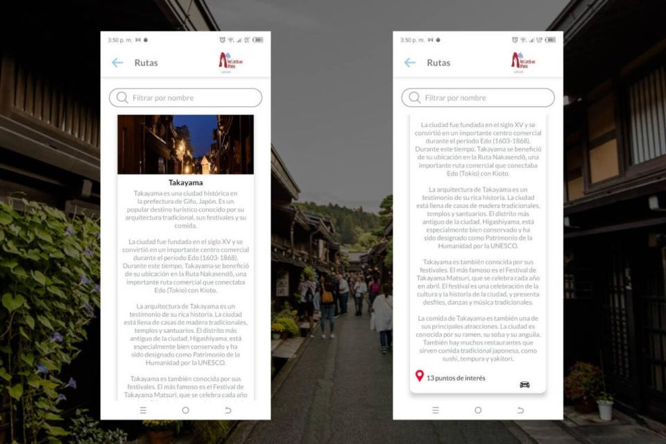 Takayama Self-Guided Tour App With Multi-Language Audioguide - Key Points