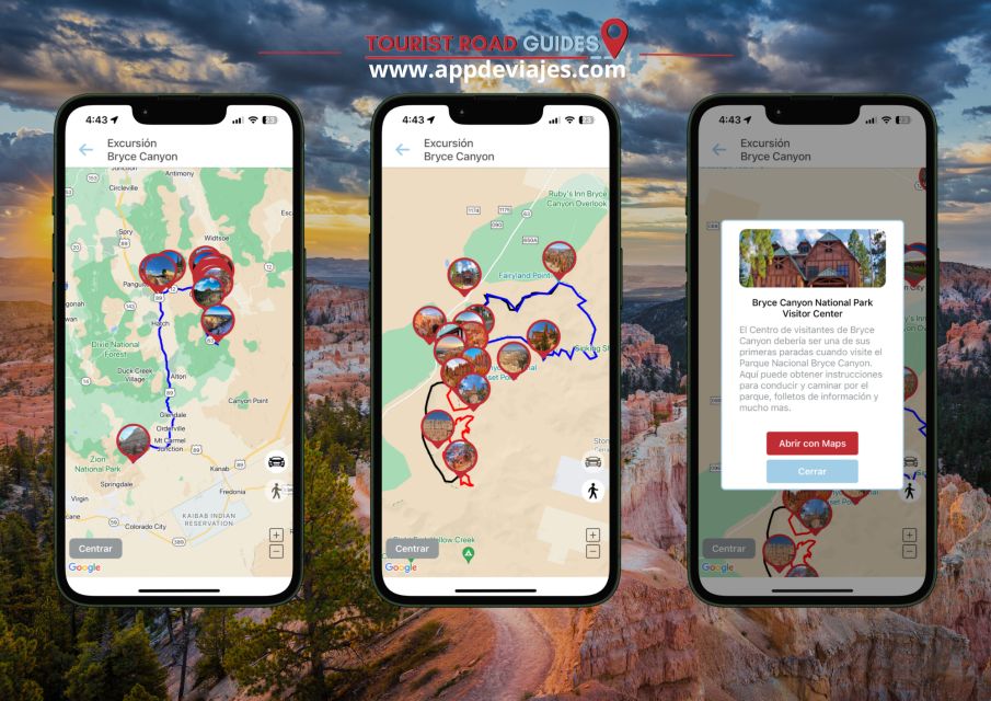 App Self-Guided Road Routes Bryce Canyon