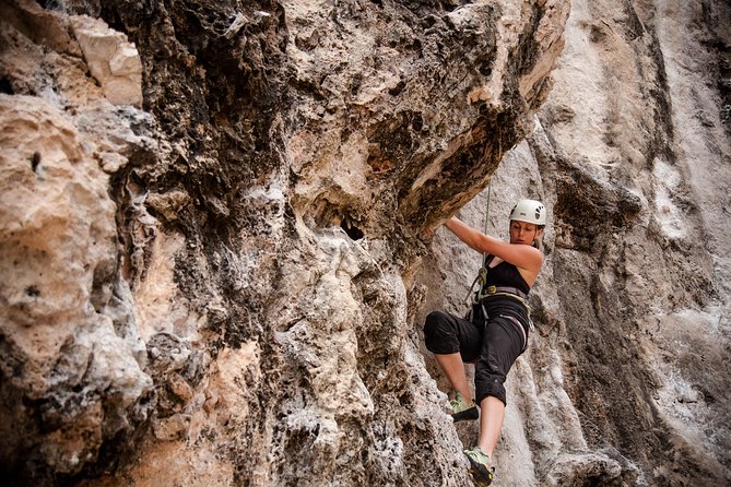 Beginners Full Day Rock Climbing and Caving Tours at Railay Beach in Krabi