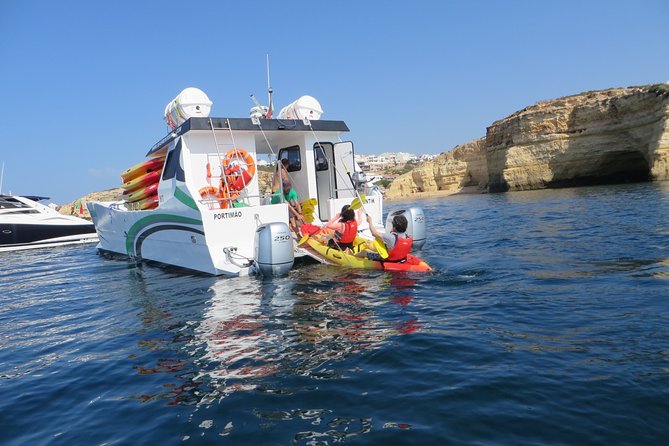Benagil Kayak Tour On Board a Fantastic Catamaran