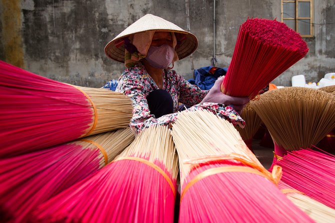 Colors of Incense Village Quang Phu Cau - Vibrant Incense-Making Process