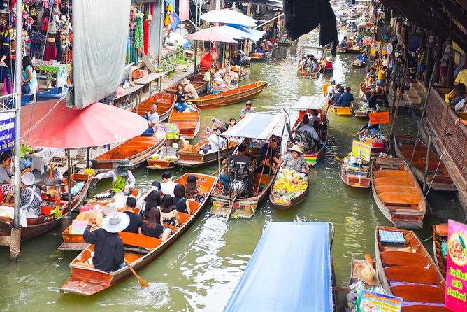 Damnoen Saduak Floating Market and Maeklong Railway Market Tour