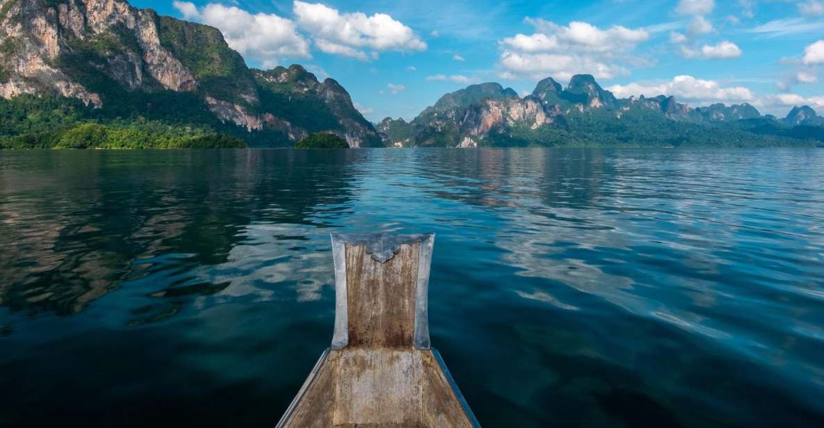 From Khao Lak: Khao Sok Lake, Bamboo Rafting and Cave Tour