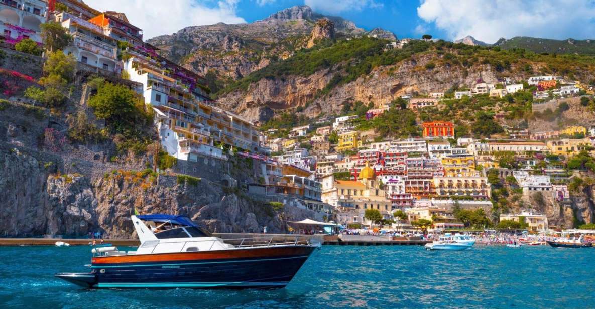 From Naples: Positano & Amalfi Boat Tour With Van Transfer