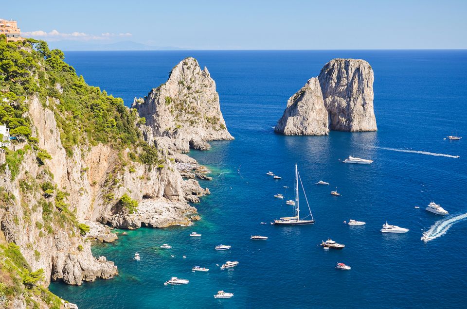 From Positano: Private Boat Tour to Capri or Amalfi