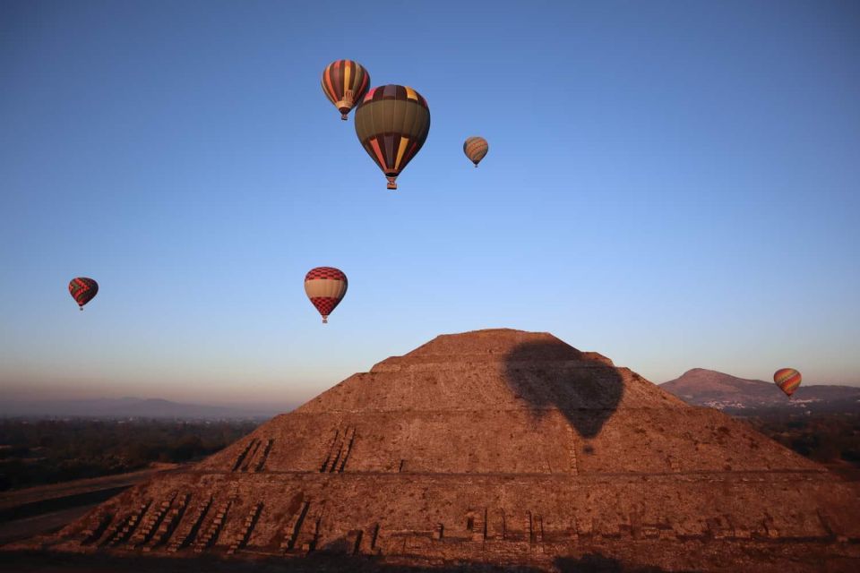 Hot Air Balloon Over Teotihuacan Valley