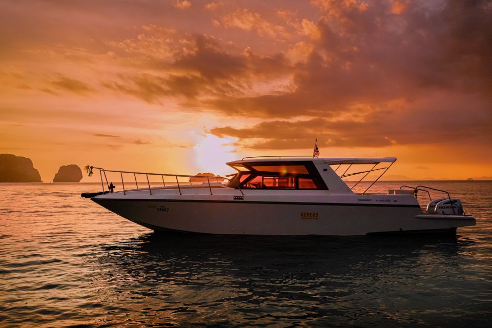 Krabi: Private 4 Islands & Sunset Dinner Luxury Speedboat