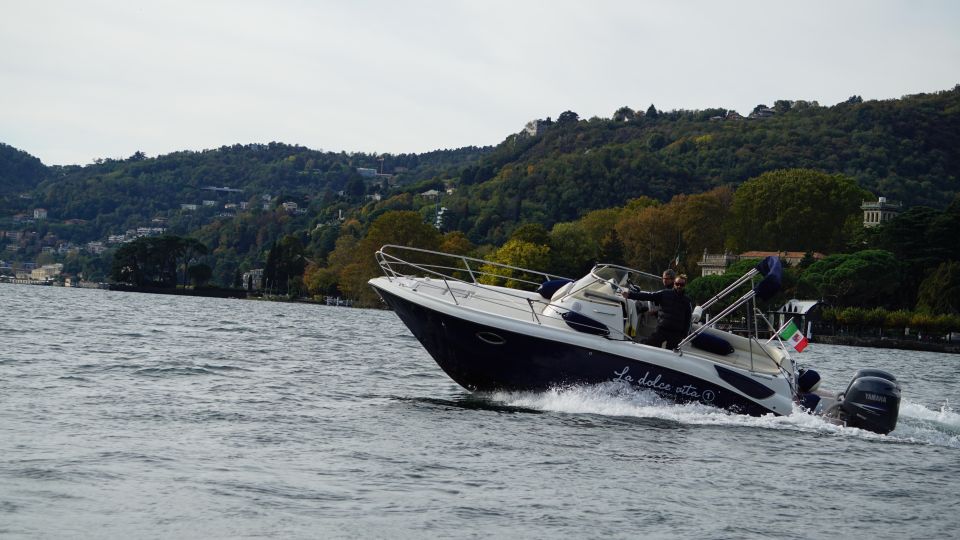 Lake Como: Glamour Private Tour 3 Hours Eolo Boat