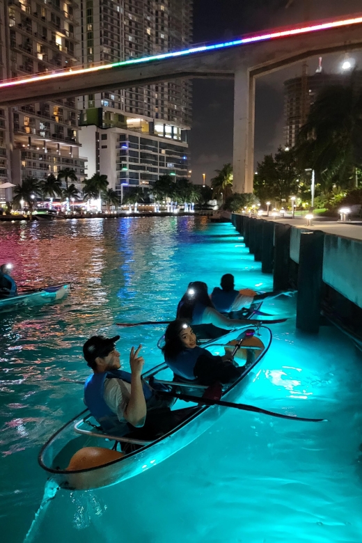 Miami: Guided LED-LIT Kayak Night Tour With Drinks