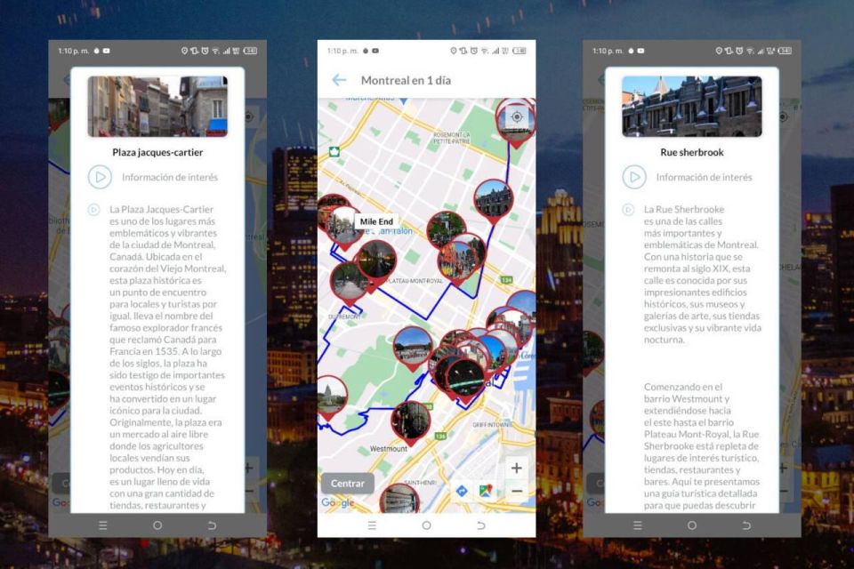 Montreal Self-Guided Tour App – Multilingual Audioguide