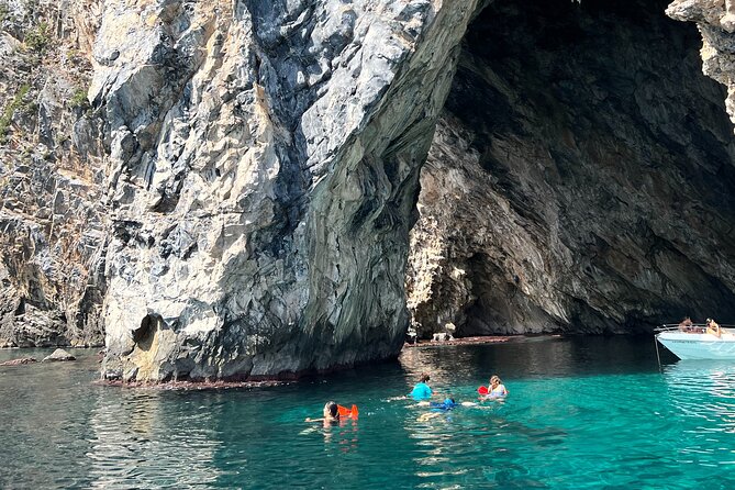 Pelion Boat Trip to Poseidon's Caves - Snorkeling Inside the Cave