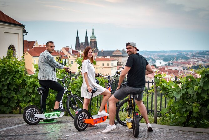 Prague E-Scooter Small Group Tour With Medieval Monastery Visit