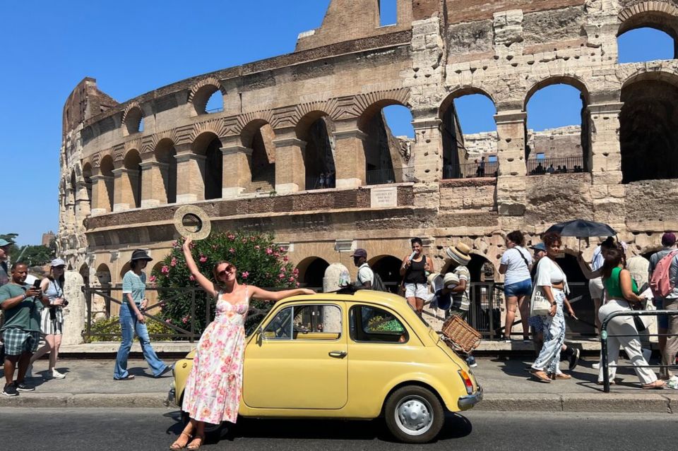 Rome: 3 Hour Panoramic Tour of Rome With a Vintage Fiat 500