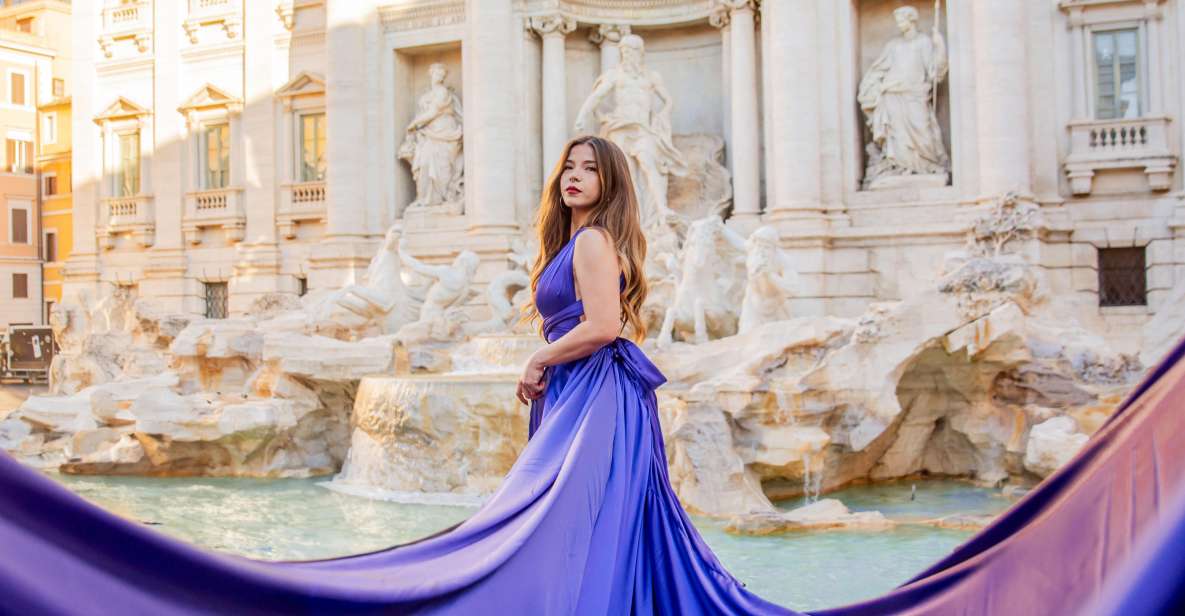 Rome: Flying Dress Photoshoot at Trevi Fountain