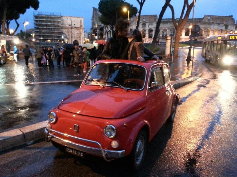 Rome: Romantic Night Tour by Classic Fiat 500