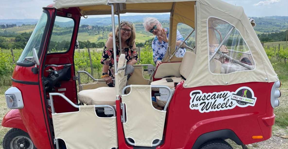 San Gimignano: Chianti Hills Tuk-Tuk Tour for 2 - Tour Overview