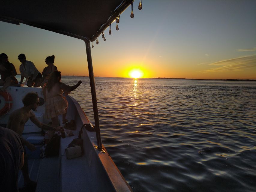 Sunset on a Classic Boat in Ria Formosa, Olhão, Drinks & Music.