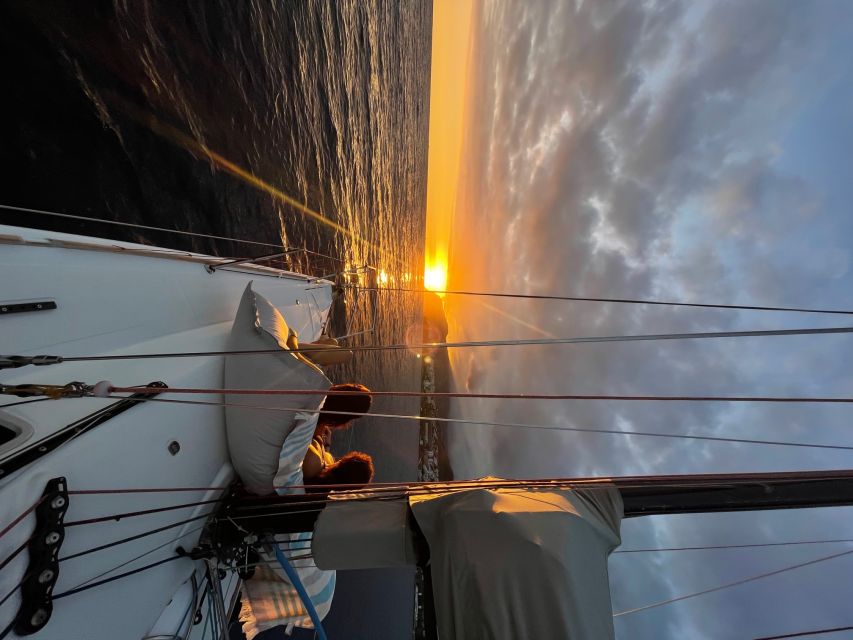 Sunset on a Sailing Boat