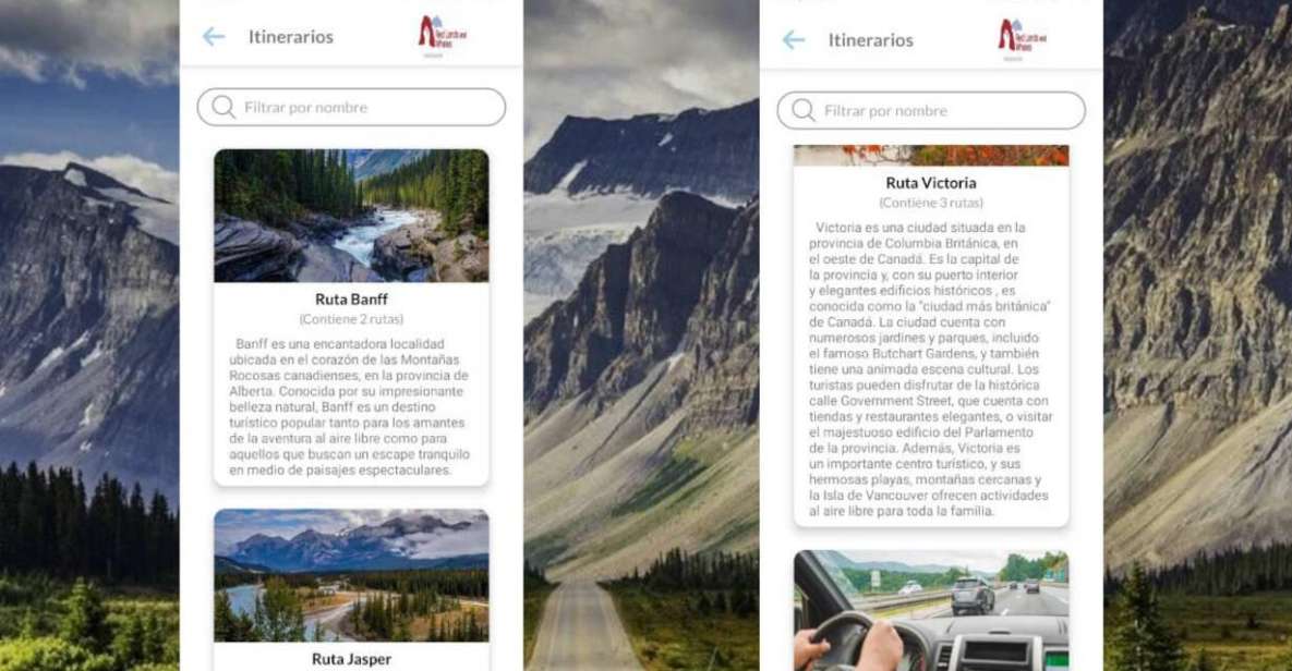 Audioguide for Western Canada Road Routes (Rocky Mountains) - Routes and Points of Interest