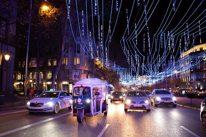 Christmas Lights Tour in Madrid in Private Eco Tuk Tuk - Tour Duration and Itinerary