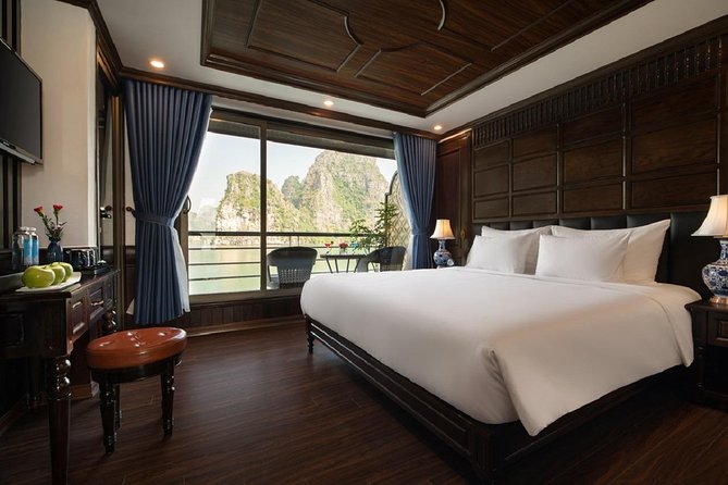 Doris Cruise 5 Star Cruise 2 Days Visiting Halong Bay Lan Ha Bay Private Balcony - Dining and Amenities