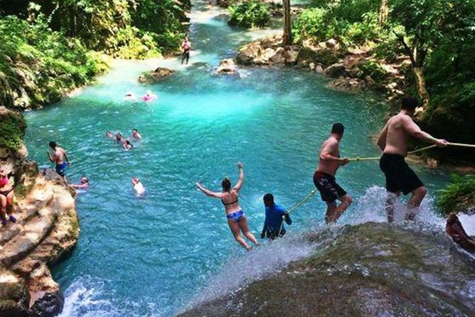 Dunns River Falls and Blue Hole Private Tour From Ocho Rios - Blue Hole Experiences