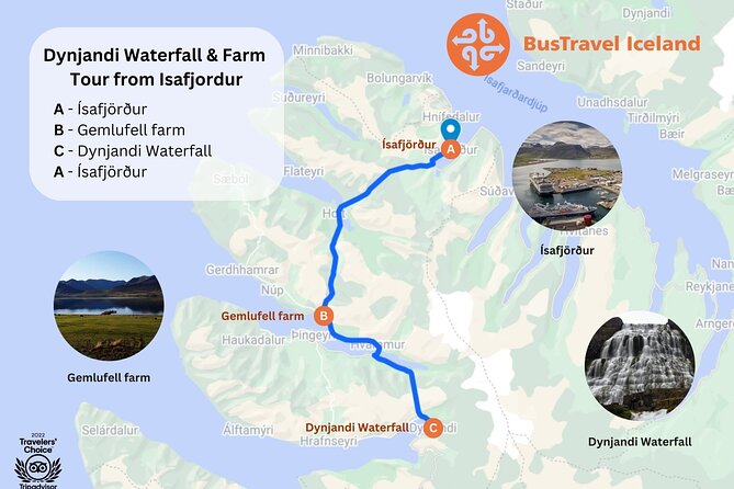 Dynjandi Waterfall & Iceland Farm Visit Tour - Meeting Point and Pickup Details