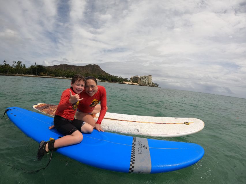 Family Surfing Lesson: 1 Parent, 1 Child Under 13, & Others - Lesson Details