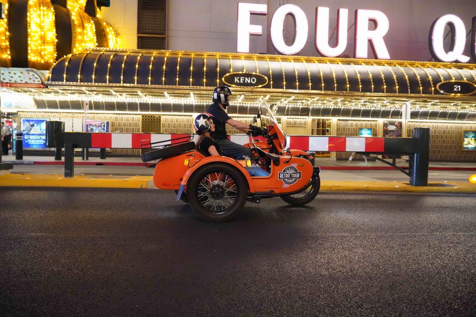 Las Vegas: Glittering Nightlife Evening Sidecar Tour - Tour Highlights