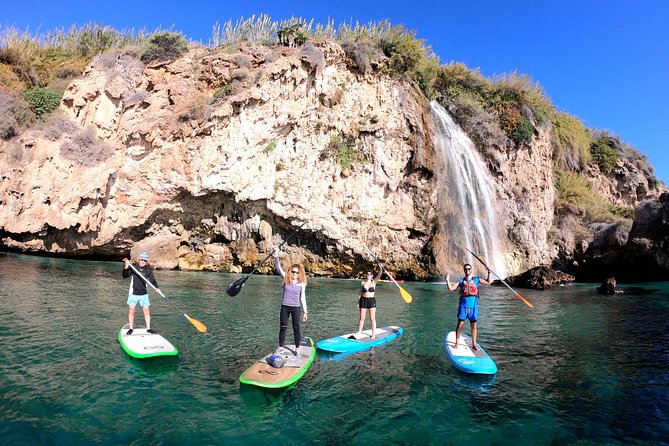 Paddle Surf Route Cliffs Nerja and Cascada De Maro + Snorkel - Meeting and Pickup