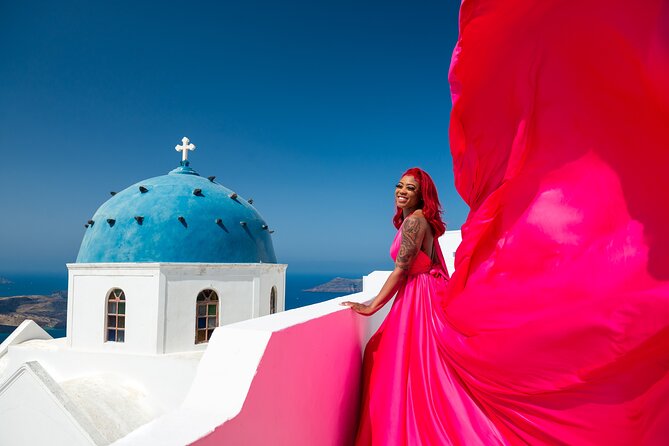 Professional Flying Dress Photoshoot In Santorini - Photoshoot Details